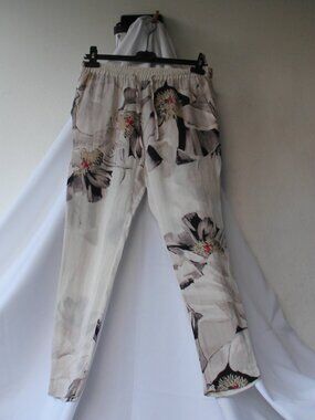 Sass & bide 100% silk flower pants 2 pack pockets lightweight size EU 36/4/small